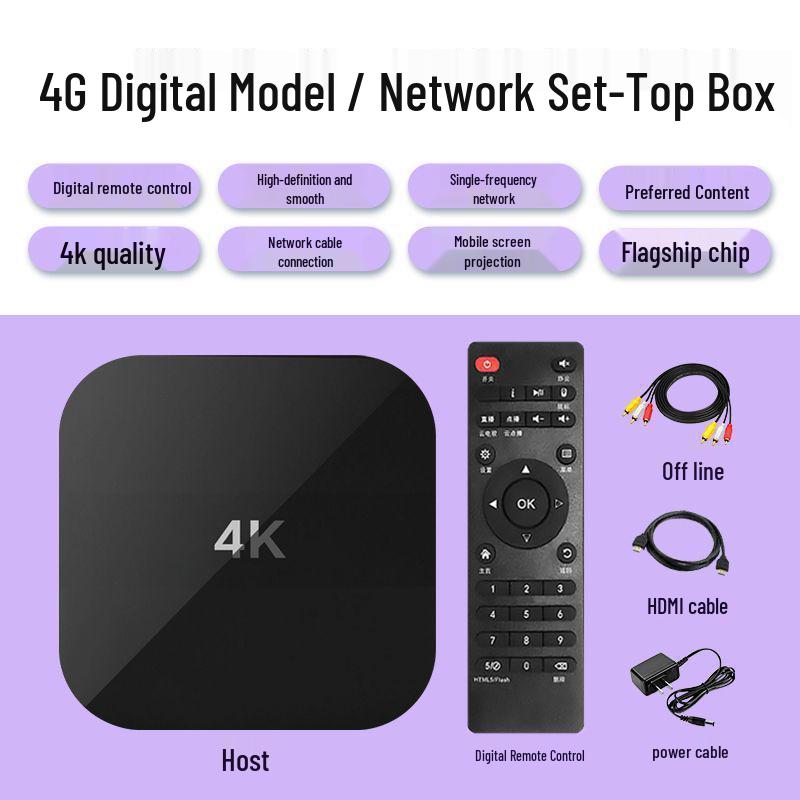 2025 8K Wireless Network Set-Top Box with Screen Mirroring and Clear Play TV Functions