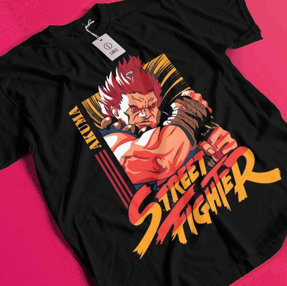 Akuma Gouki TShirt Karate Street Fighter Shirt Chun Li Tshirt Ken Anime Fightop S