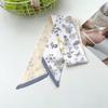 2025 Korean Fashion Flowers Pattern Women Twill Decorative Ribbon Small Scarf Binding Bag Handle Ribbon Hair Band Small Scarf