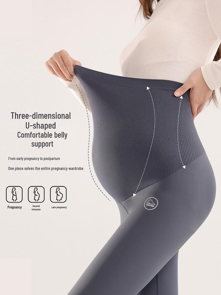 Popular Maternity Yoga Leggings: Thick, Velvet, Abdominal Support for Spring/Autumn