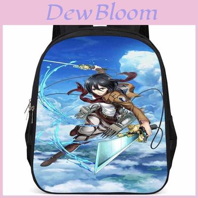 Geräumige 15-Zoll 3D Attack on Titan Schultasche Unisex-Design für Kinder