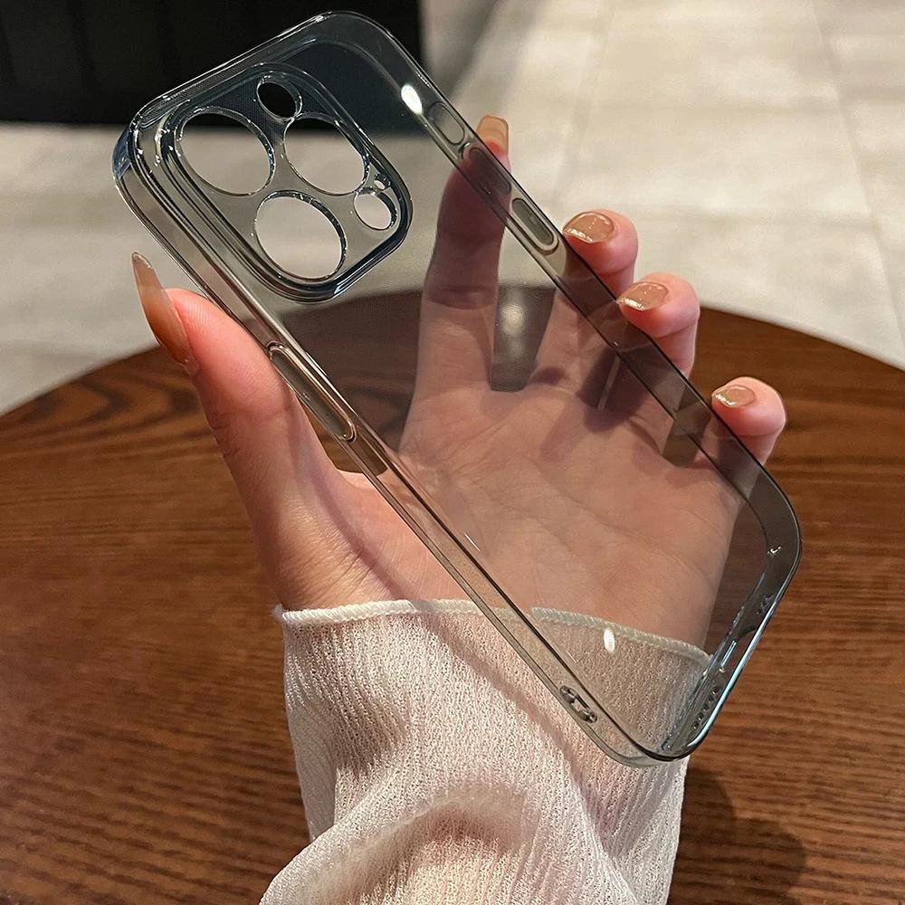 Weiche Transparente Silikon Handyhülle Für iPhone 16 15 14 13 12 11 Pro Max X XS XR 8 7 Plus Mini SE Ultradünne Klare Rückseite