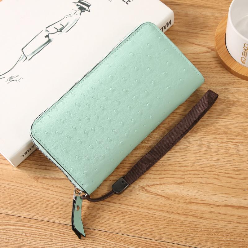 PU Ostrich Pattern Handbag for Women, High-end Fashion Handbag, Long Wallet