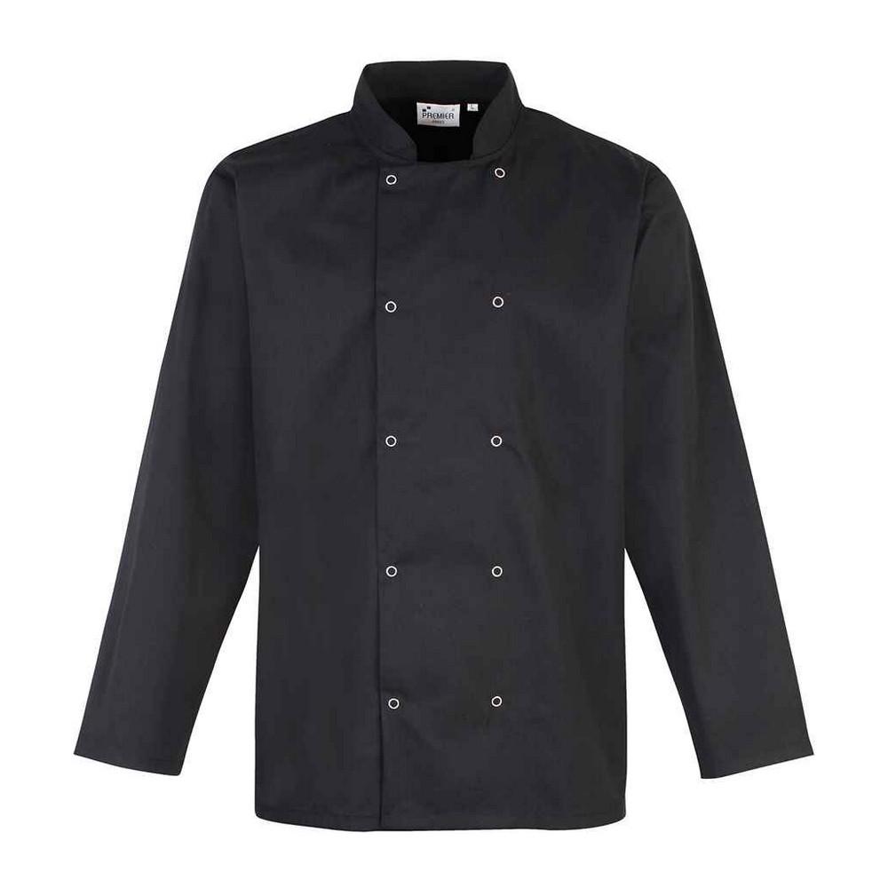 Premier Unisex Adult Press Stud Long-Sleeved Chef Jacket