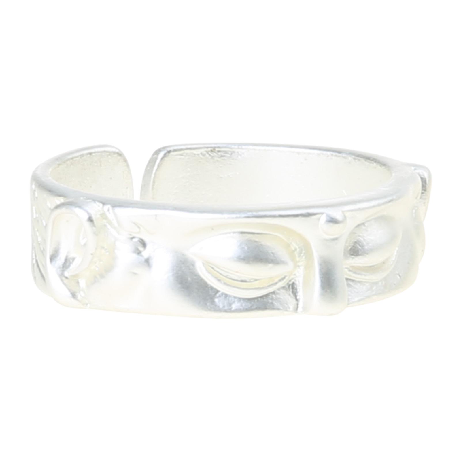 

Кольца в форме половины лица Будды, регулируемые открытые кольца, украшения на пальцы, элегантные ювелирные изделия, аксессуары для вечеринок серебряный