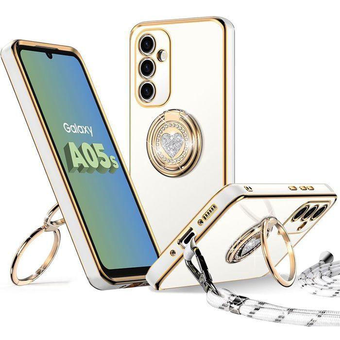 Coque de protection - BOOLING - pour Samsung Galaxy A05s - Souple - avec Cordon - Motif Cœur