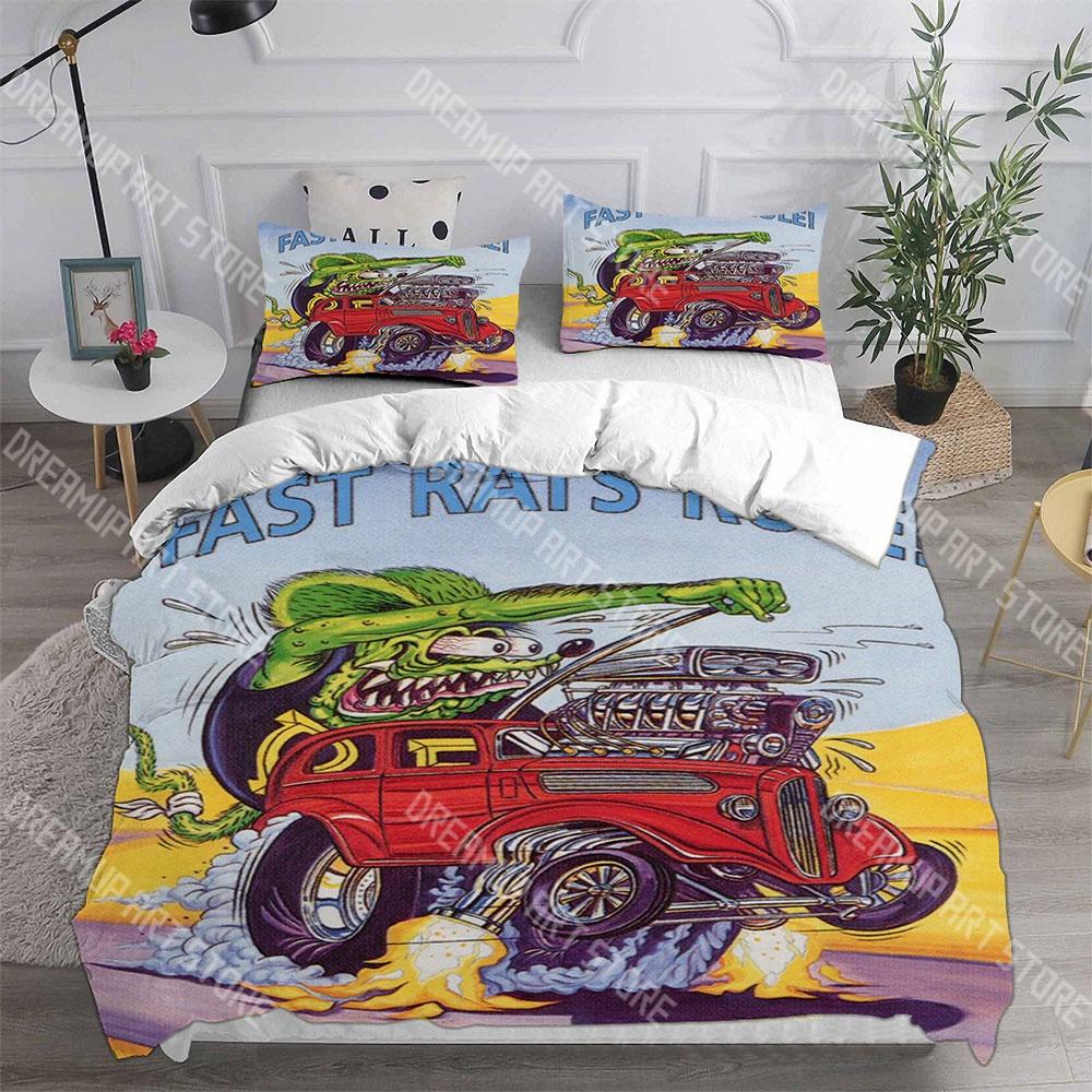 Fashion Tales of the Rat Fink Bedding Set Single Twin Full Queen King Size Bed Set Kids Bedroom Duvetcover Sets Bed Sheet Set