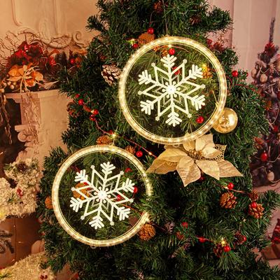 Merry Christmas LED Fairy Lights Santa Claus Elk Living Doors Windows Decoration New Year Gift 2025 Hanging Light