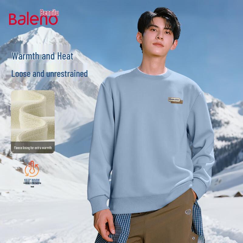

Baleno Men s Fleece Lined Crew Neck Sweatshirt L