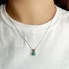 Silver Necklace with Natural Emerald 0.718ct (2126546)
