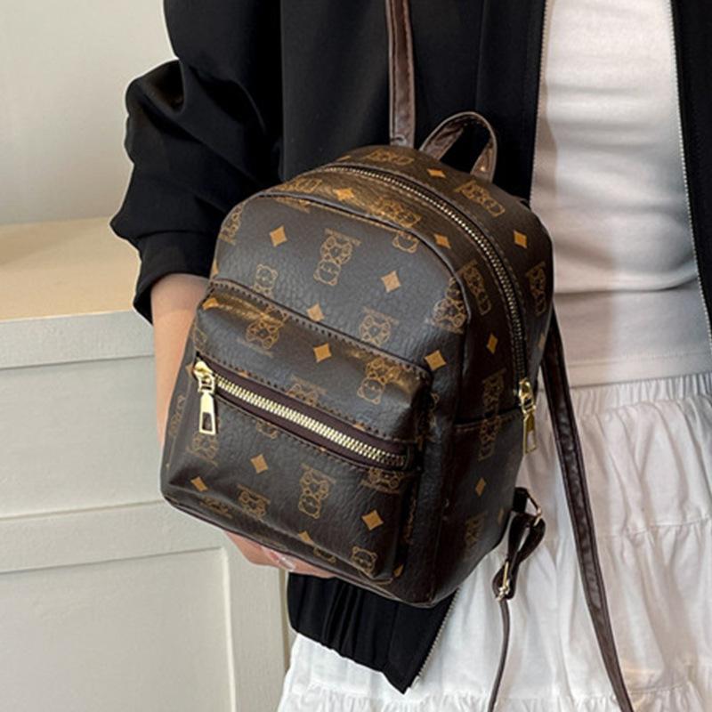 Ausländischer Stil Mode 2025 Sommer neuer Rucksack Trend Nischendesign Textur beliebt große Kapazität Druck