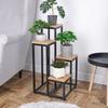 Metal Flower Stand 4-Tier, Tiered Stand for Pots, Plants, and Flowers