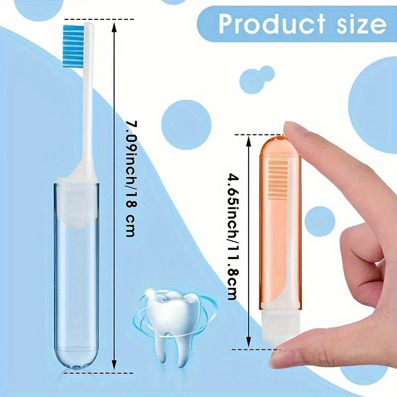 1/4pcs Folding Travel Toothbrush, Portable & Saves Space with Case, Soft Bristles for Camping Business Trips, Oral Care Kit