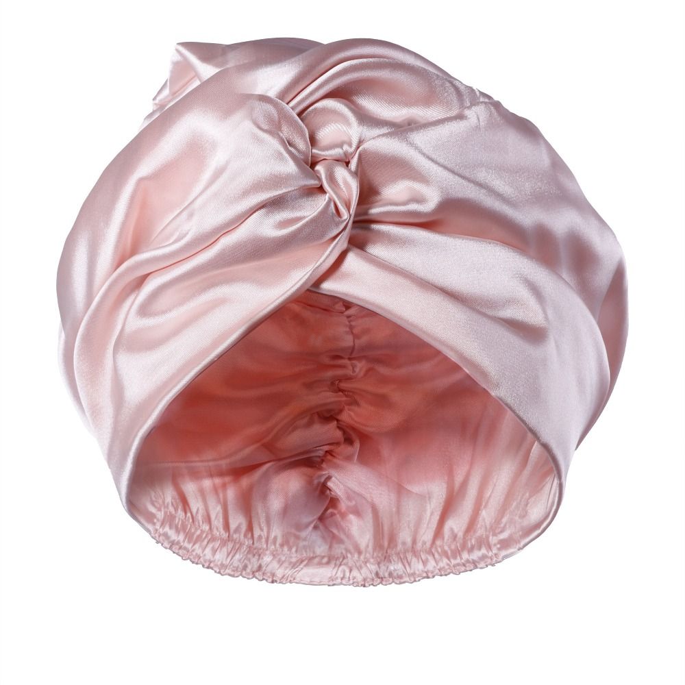 Premium Adjustable Silk Satin Hair Bonnet Satin Fabric Smooth Pure Silk Turban Luxury Breathable Silk Wrap Travel