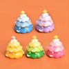 5 Stück Mini Farbverlauf Weihnachtsbaum Kuchen Essen Spiel Sahnekleber DIY Resin Gadgets Weihnachtsdeko