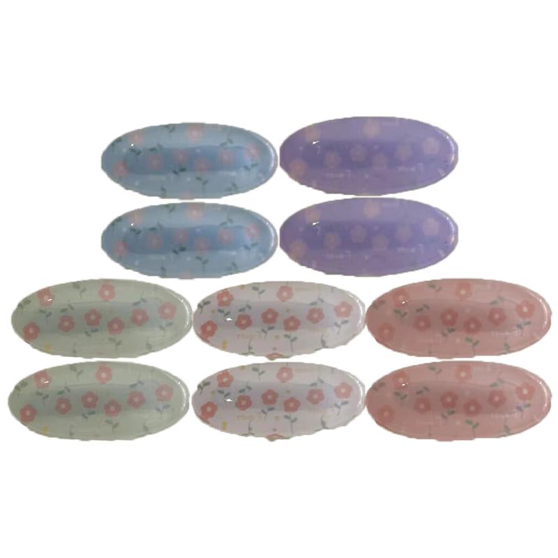 Korean Floral Hair Clip Women Fresh Cute Oval Duckbill Clip Versatile Side Clip Hair Accessories