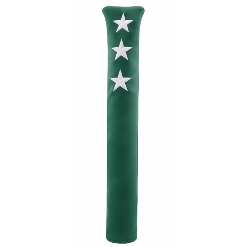 Star Pattern PU Leather Alignment Stick Headcover Golf Alignment Stick Cover Case Holder Golf Club Protector Enduring зелёный