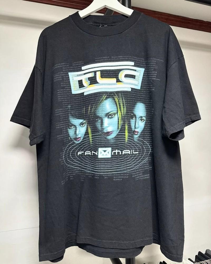 

TLC 90s Fan X Mail Rare Graphic Black Short Sleeve Unisex T shirt S-4XL L