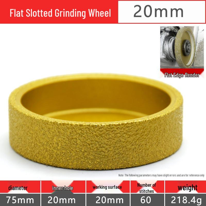 Brazed Diamond Flat Angle Grinder for Roman Column Quartz Stone & Ceramic Tile Edge Grooving.