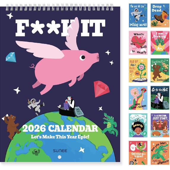 SUNEE 2026 Calendar for Wall, 2026 Large Wall calendar 12x12 Inches with 16 Months from September 2025 to December 2026, Thick Glossy Paper, 12" x