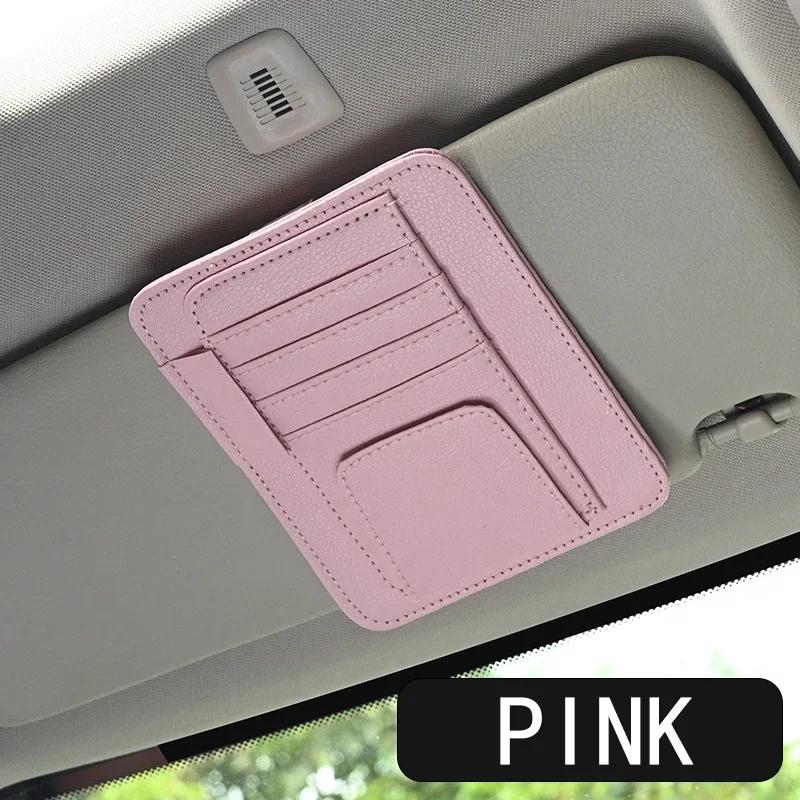 Car Document Storage Pouch Pen Holde Accessories Car Sun Visor Organizer Multi-Pocket Auto Interior Accessories Pocket Organizer