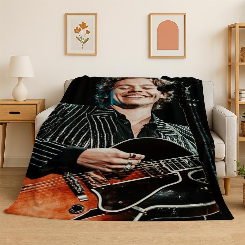 Moda Harry Styles Cantante Stella Coperta di Flanella Morbida Calda Coperta Plaid per Camera da Letto Soggiorno Letto Viaggio Campeggio Picnic Regalo