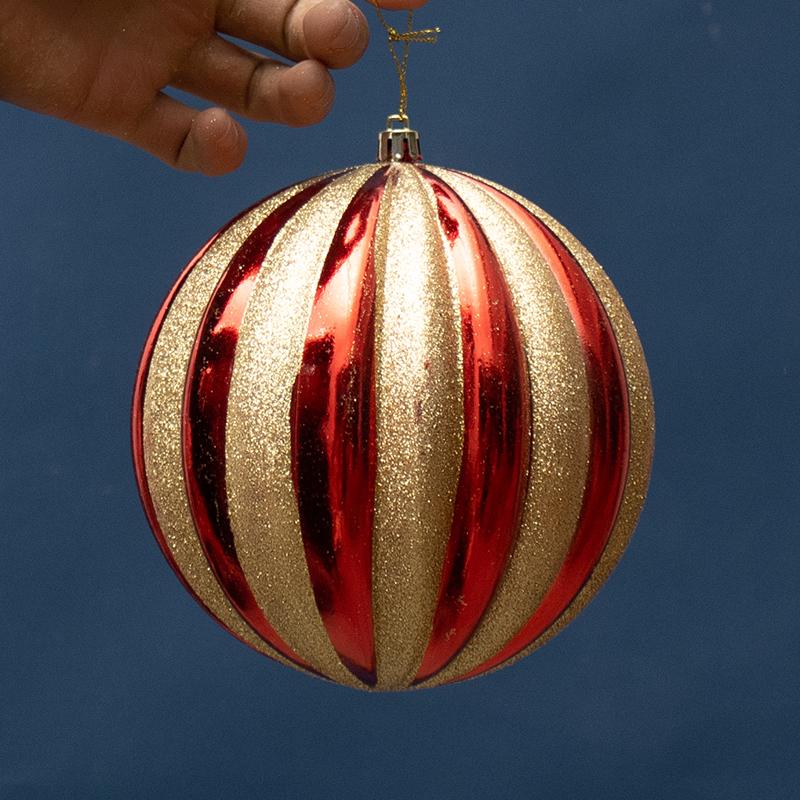 Festive 6CM Gold & 8CM Silver Christmas Balls - Shiny & Matte Hanging Tree Ornaments