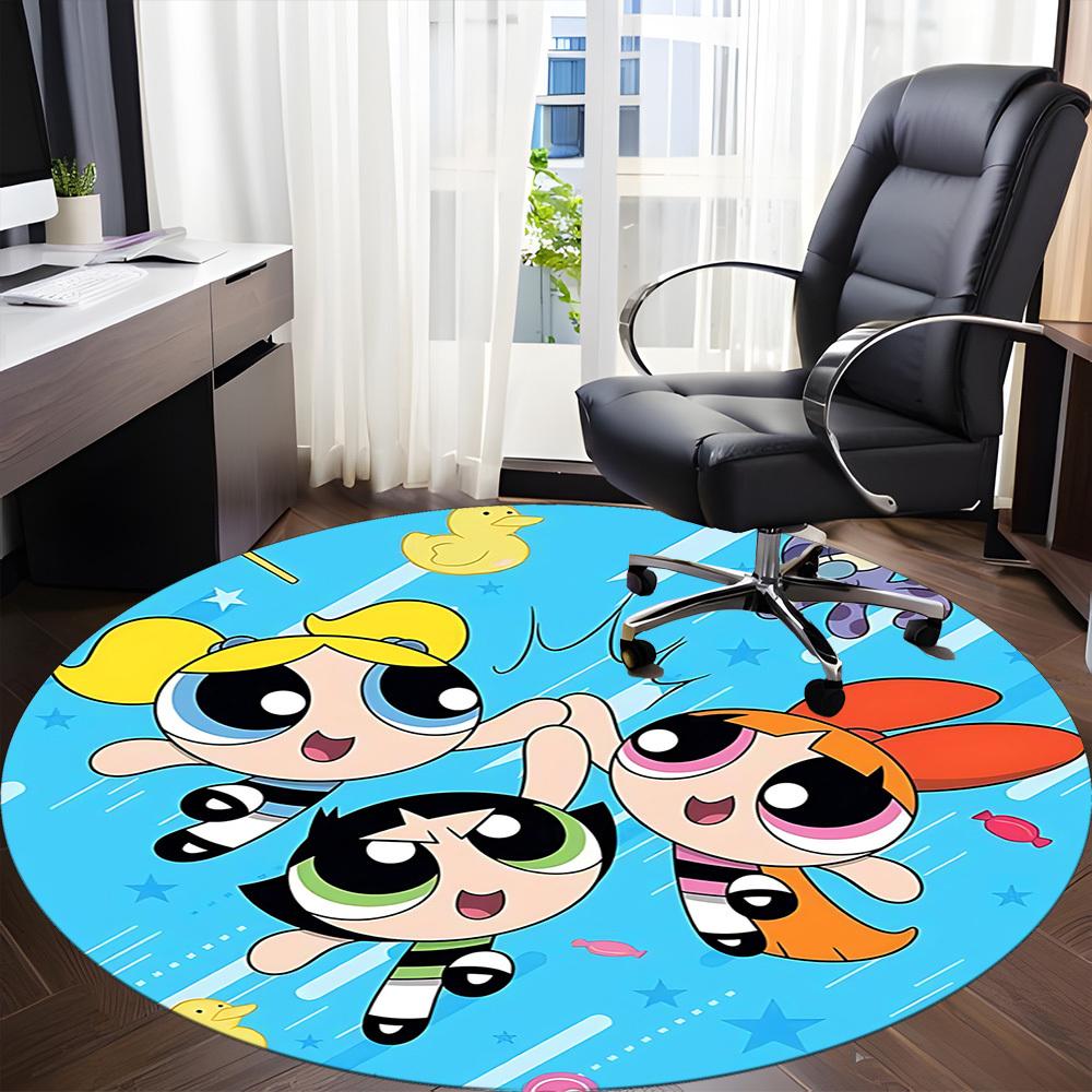 Powerpuff Girls Büro Runder Teppich, Unter Bürostühlen Schlafzimmer Wohnzimmer Heimdeko a0908164