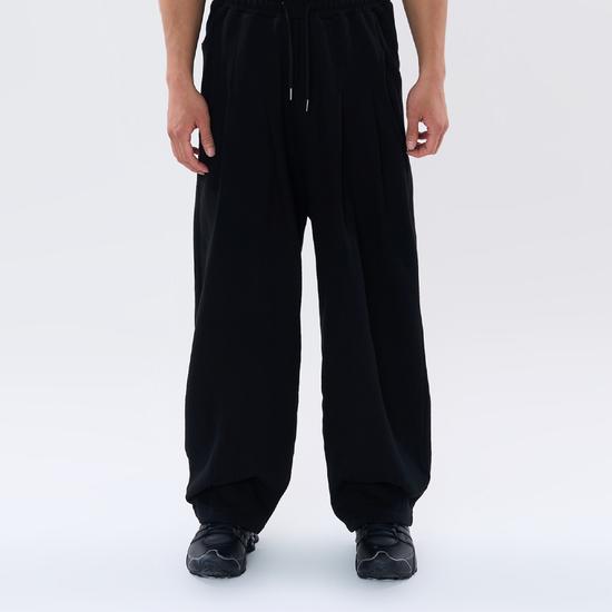 Turtleneck Sweat & Wide Leg Balloon Pants 2 Colors