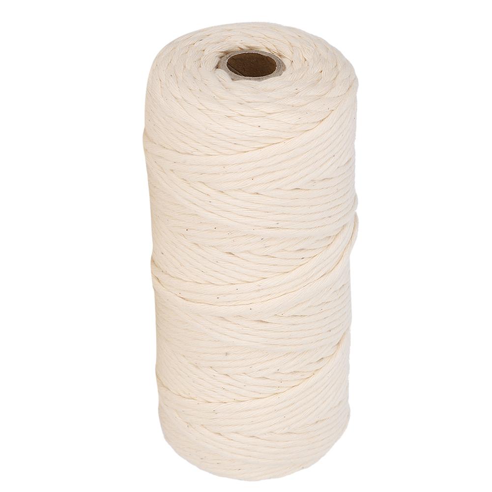 100m Cotton Rope 3mm Single Strand Cotton Macrame Yarn Cord for DIY Crafts Making