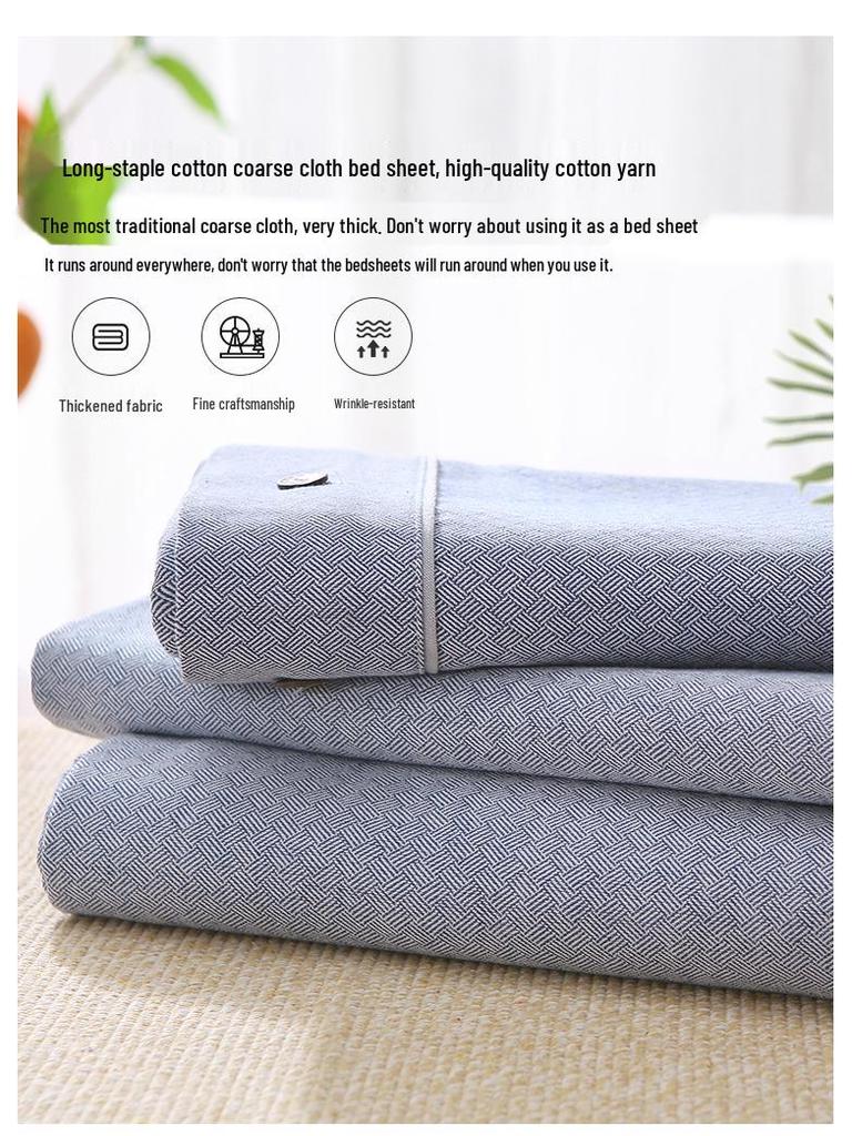 Doppelgröße reine Baumwolle Jacquard Bettlaken - Dick, Atmungsaktiv, Hautfreundlich für Herbst/Winter