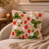 Strawberries Cushion Cover Anti-dustmite Pillowcase Invisible Zipper Silky Short Plush Sofa Cushion Cover