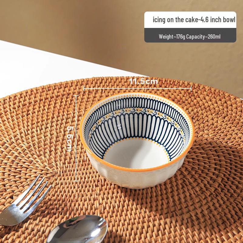 High-End Japanese Ceramic Tableware: Ins Style Deep Bowls & Plates Set