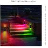 RGB Color Changing or White&Warm Double Color Changing - Solar Stairs Lights Waterproof Wall Lamp for Garden Walkway Fence Solar Powered Lighting