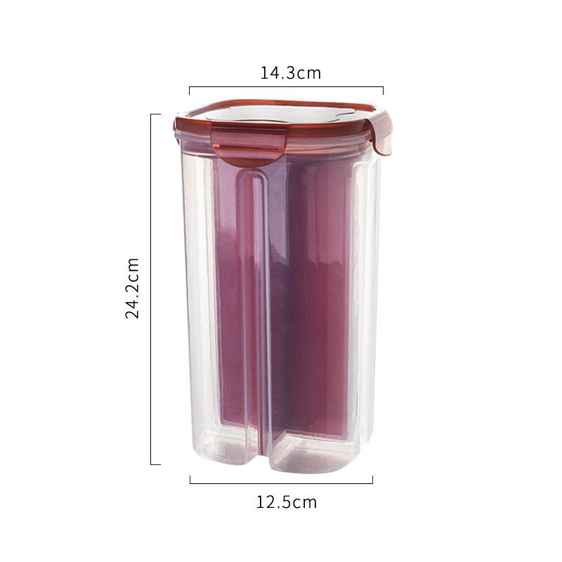 

1.9/3L Пластиковые прозрачные банки для зерна Герметичные емкости для хранения Коробка Диспенсер для хлопьев Контейнеры для еды Кухонный органайзер Аксессуары