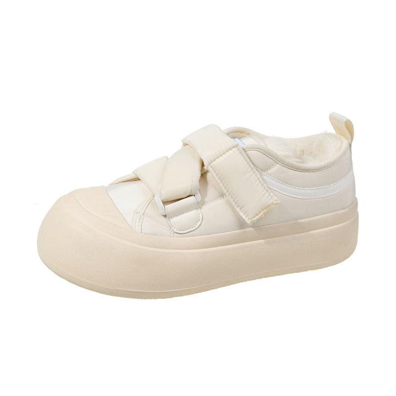 Women's milk fufu big head bread shoes Velcro platform heightening shoes women's spring and autumn versatile casual shoes