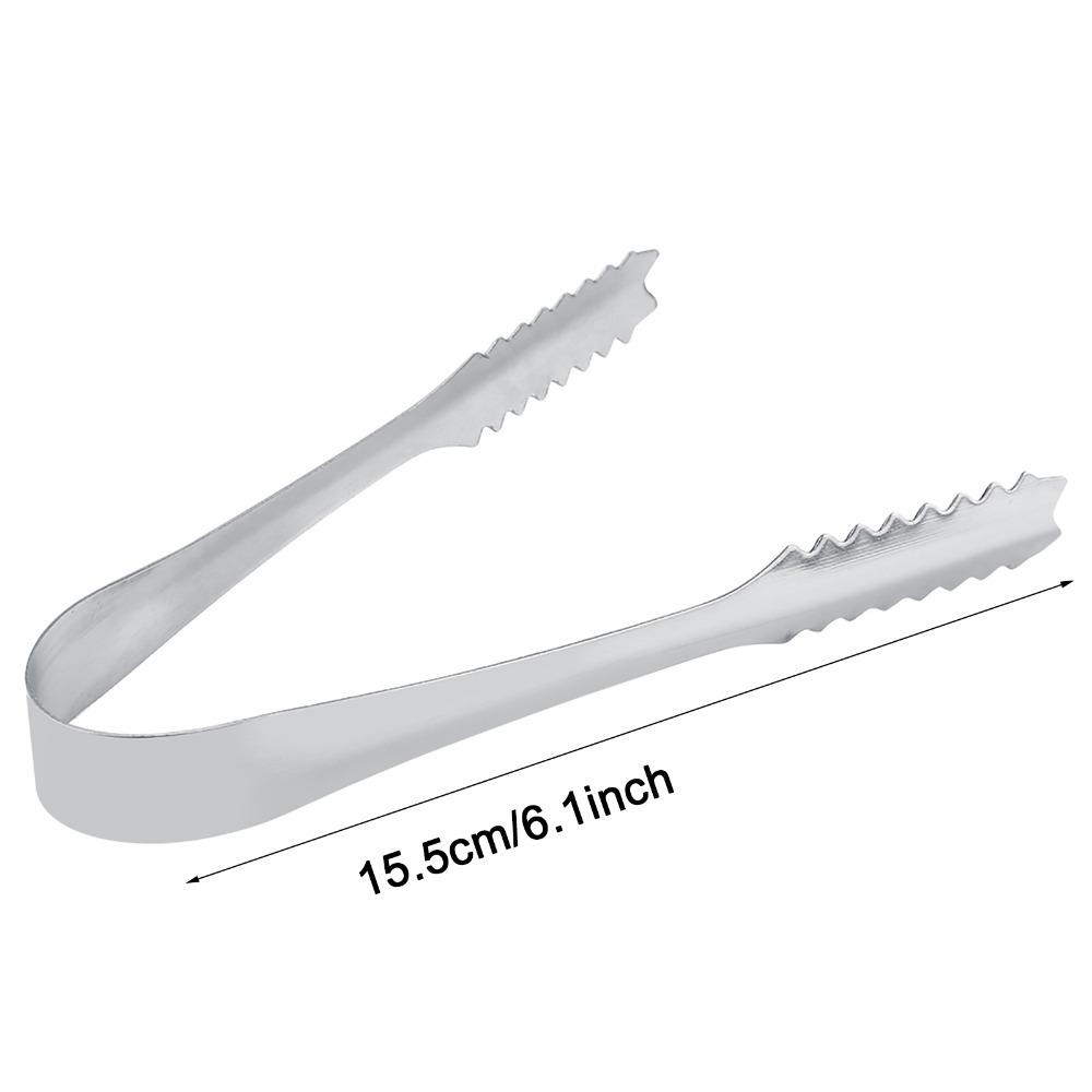 5pcs Silver Bar Tongs Mini Kitchen Tongs Professional Ice Tongs Kitchen