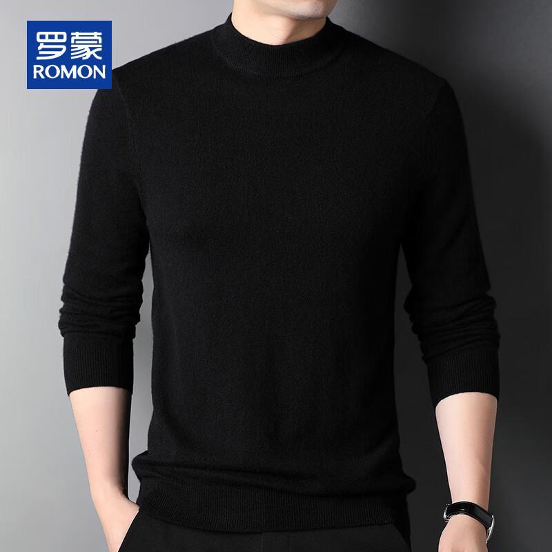 ROMON Men's Pure Cashmere Half-Turtleneck Sweater
