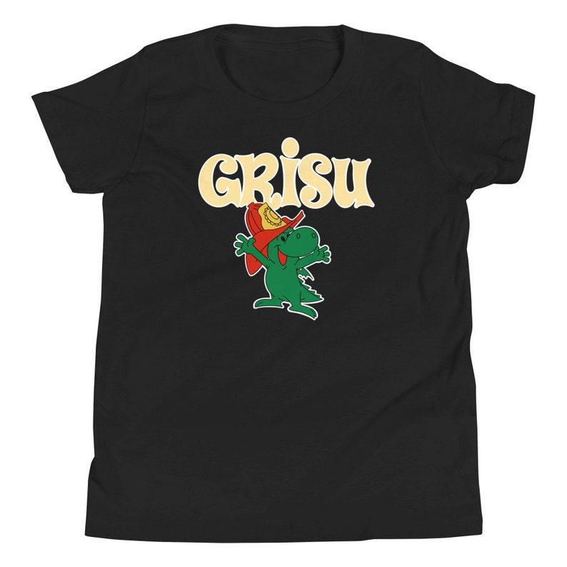 80s retro vintage cartoon Zeichentrick character Grisu der Drache Youth Short Sleeve T-Shirt 130