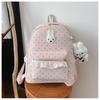 Schoolbag New Cute Cartoon Star Polka Dot Backpack Korean Versatile Plush Large-capacity Schoolbag College Girl Backpack