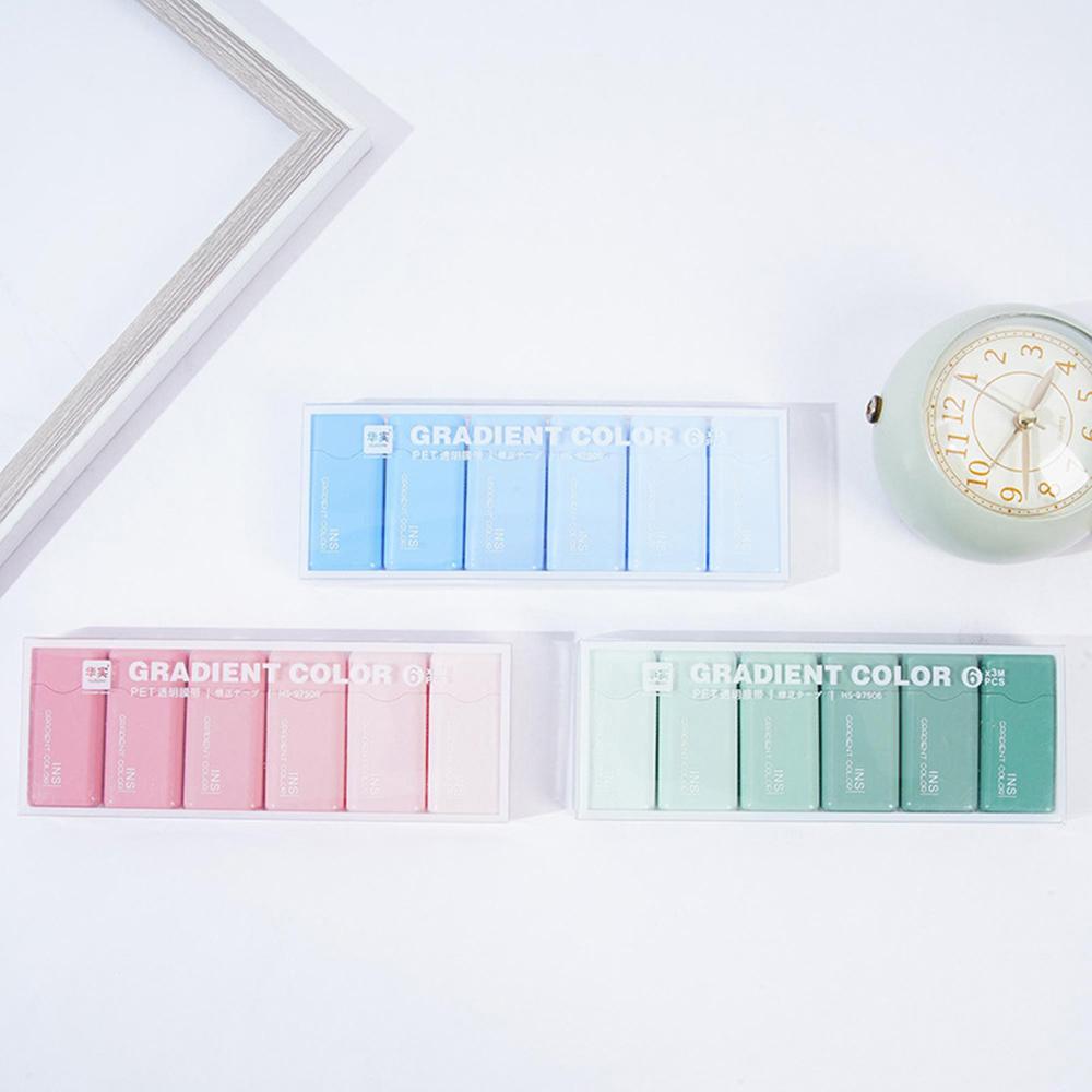 1 Schachtel 6 Stück Niedliches Kawaii Farbverlauf Korrekturband Verändertes Werkzeug Schule Büro Korrektor Schreibwaren Süße Neuheit Zubehör