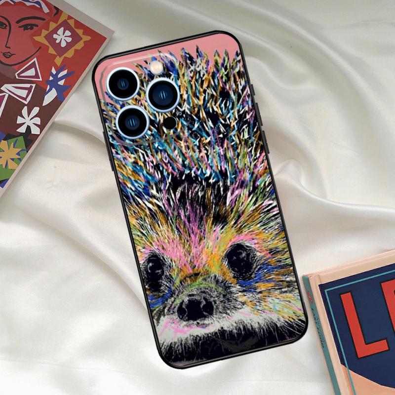 

Cute Hedgehog Phone Case For iPhone 16 15 14 13 12 11 17 Pro Max 15 16 Plus 12 Mini 16e 17 Air Funda Cover iPhone 13Pro MAX