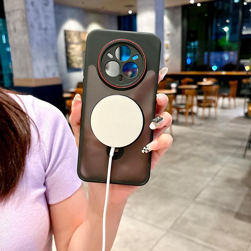 For Realme 14 Pro Plus TUP Material Lens Full Protection Bracket Magnetic Drop Resistant Phone Case CMDLKZJ