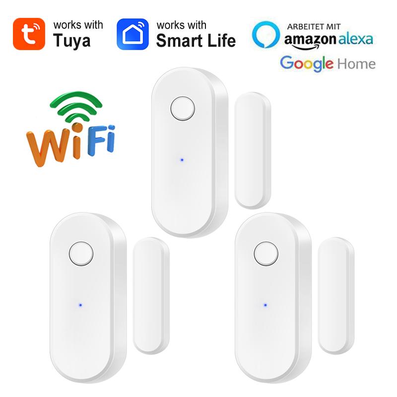 Tuya WiFi Door Sensor Close Open Window Detector Smart Life APP Remote Control Notification Home Security Alarm For Alexa Google