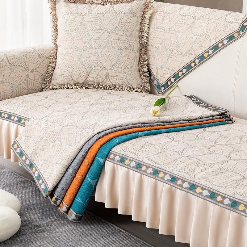 

New Chenille Sofa Cushion High-End Jacquard All-Season Non-Slip Seat Cushion Simple And Fashionable Sofa Cover 70*70cm