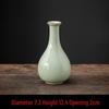 Elegant Bean Green Ceramic Vase - Ru Kiln Luxury Home Decor, Multiple Shapes for Living Room Flower Arrangements
