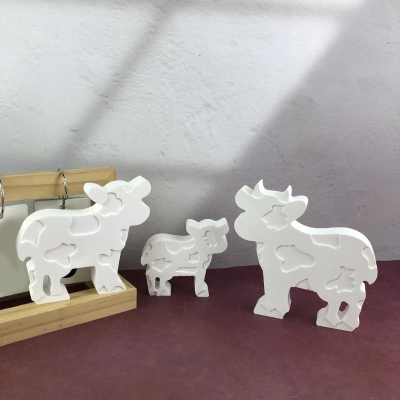 3D Cows Molds Castings Molds Silicone Molds Ornament Plasters Molds Epoxy Resin Molds Chocolate Molds for Craft Making