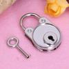 Mini Bear Shaped Lock Metal Keyed Padlock Vintage for Wish Lock Pad