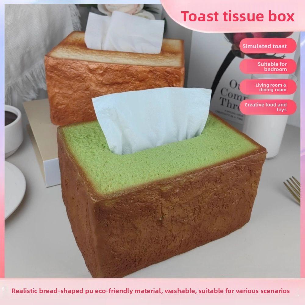 Simulation Toast Tissue Box High Value Personality Internet Celebrity Carton Living Room Restaurant Creative Daily Necessities