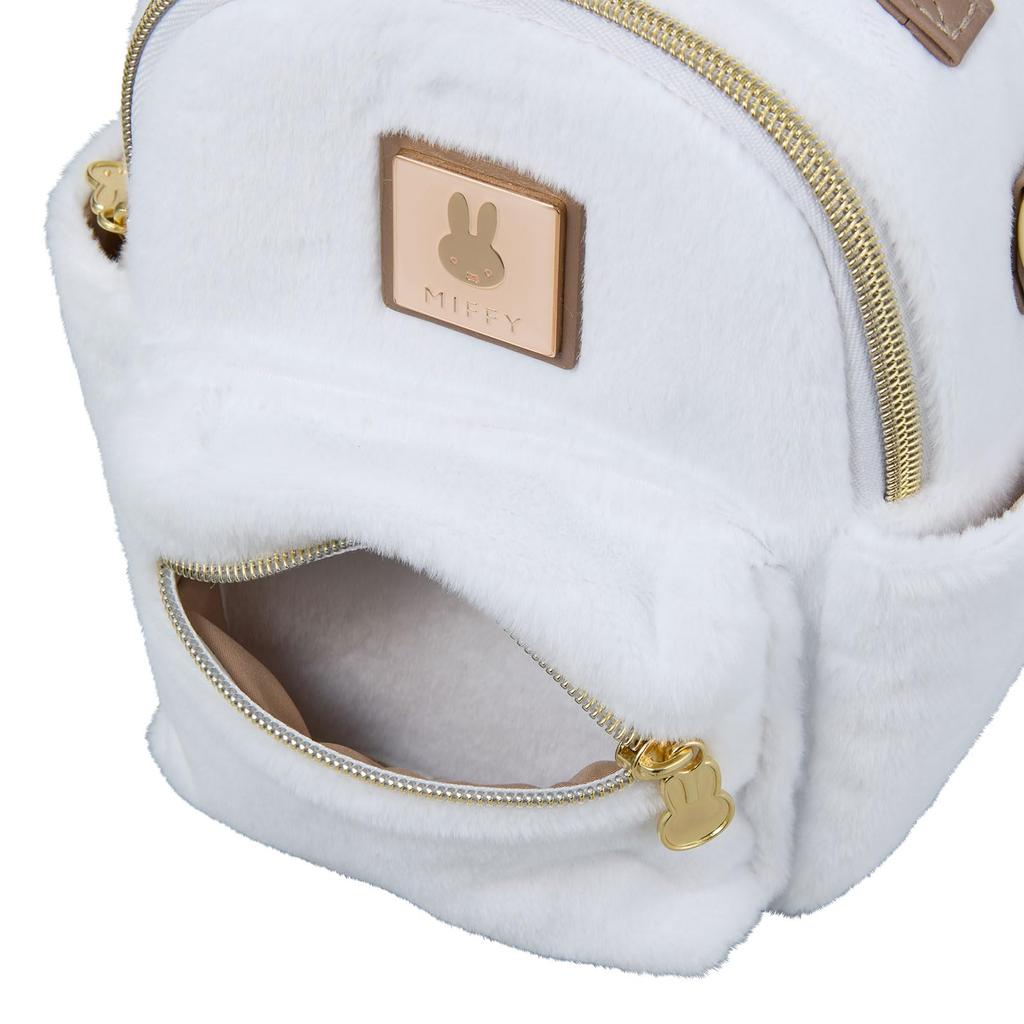 Sifre Miffy Fur Backpack Mini Shoulder White Fur Bag, Women's, B305,